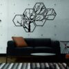 Cuadro Árbol Hexagonal – 6 piezas, 130 × 90 cm